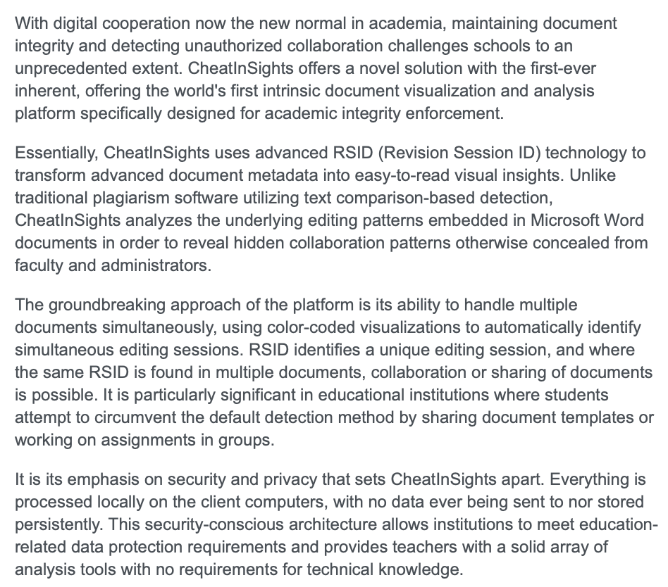 AI Detectors Example